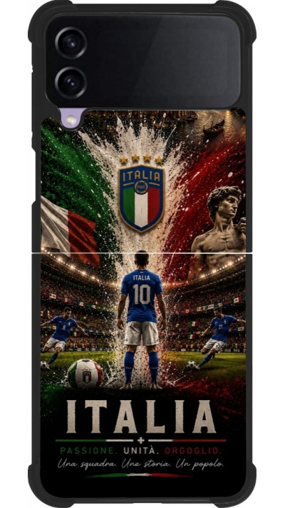 Samsung Galaxy Z Flip3 5G Case Hülle - Silikon schwarz Fussball Italien splash 2026