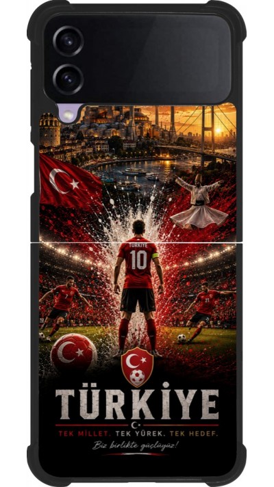 Samsung Galaxy Z Flip3 5G Case Hülle - Silikon schwarz Fussball Türkei splash 2026