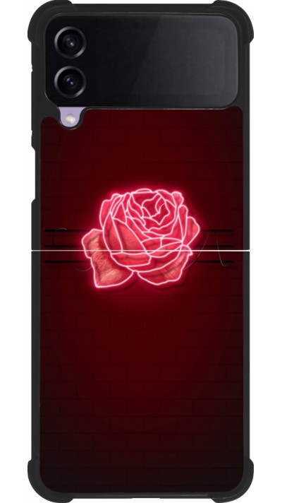 Samsung Galaxy Z Flip3 5G Case Hülle - Silikon schwarz Spring 23 neon rose