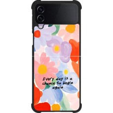 Samsung Galaxy Z Flip3 5G Case Hülle - Silikon schwarz Every day is a chance Spring 2026