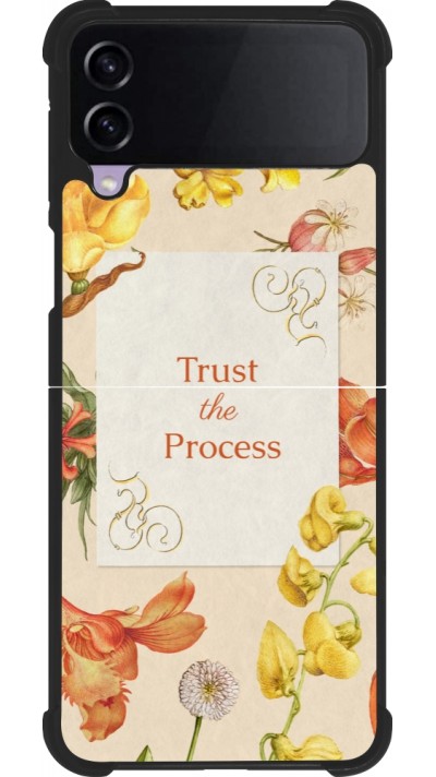 Samsung Galaxy Z Flip3 5G Case Hülle - Silikon schwarz Trust the process Spring 2026