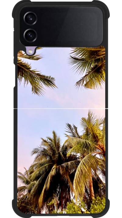 Samsung Galaxy Z Flip3 5G Case Hülle - Silikon schwarz Summer 2023 palm tree vibe