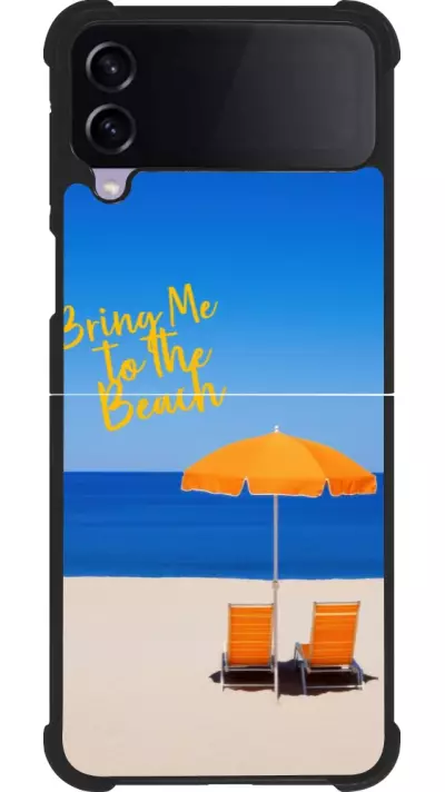 Coque Samsung Galaxy Z Flip3 5G - Silicone rigide noir Summer 2025 Bring me to the beach
