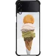 Coque Samsung Galaxy Z Flip3 5G - Silicone rigide noir Summer 2025 Cornet