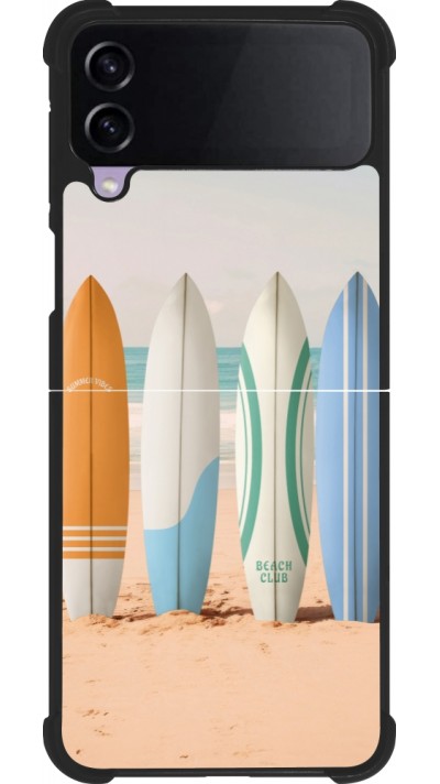 Samsung Galaxy Z Flip3 5G Case Hülle - Silikon schwarz Summer surfboard 2025