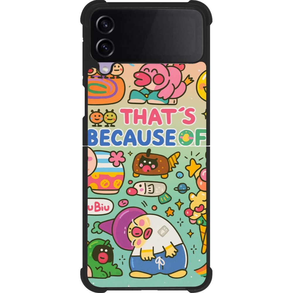 Samsung Galaxy Z Flip3 5G Case Hülle - Silikon schwarz Thats beacause of