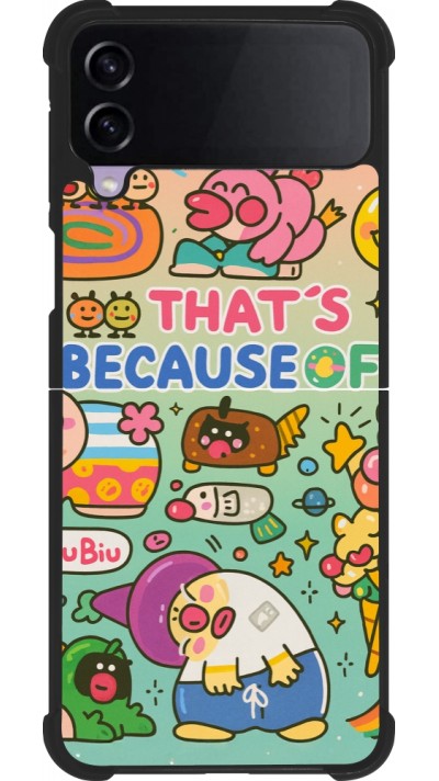 Samsung Galaxy Z Flip3 5G Case Hülle - Silikon schwarz Thats beacause of