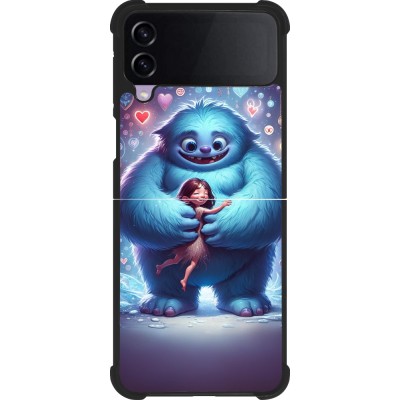 Samsung Galaxy Z Flip3 5G Case Hülle - Silikon schwarz Valentin 2024 Flauschige Liebe