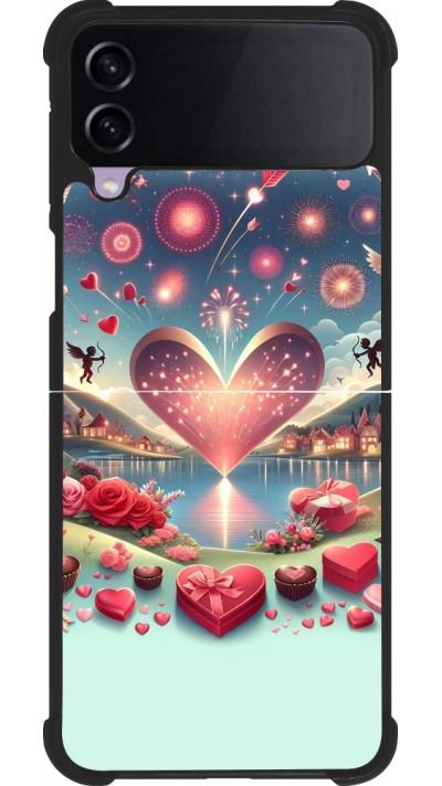 Samsung Galaxy Z Flip3 5G Case Hülle - Silikon schwarz Valentin 2025 Schick