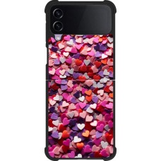 Coque Samsung Galaxy Z Flip3 5G - Silicone rigide noir Valentine 2025 Confetti