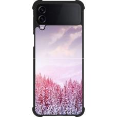 Samsung Galaxy Z Flip3 5G Case Hülle - Silikon schwarz Winter 22 Pink Forest