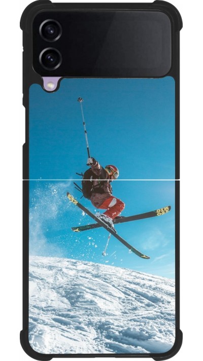 Samsung Galaxy Z Flip3 5G Case Hülle - Silikon schwarz Winter 22 Ski Jump