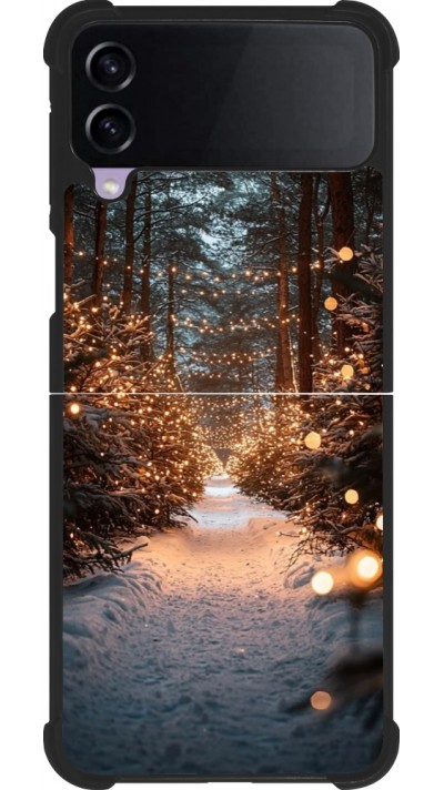 Samsung Galaxy Z Flip3 5G Case Hülle - Silikon schwarz Winter 25 Winter snowy road