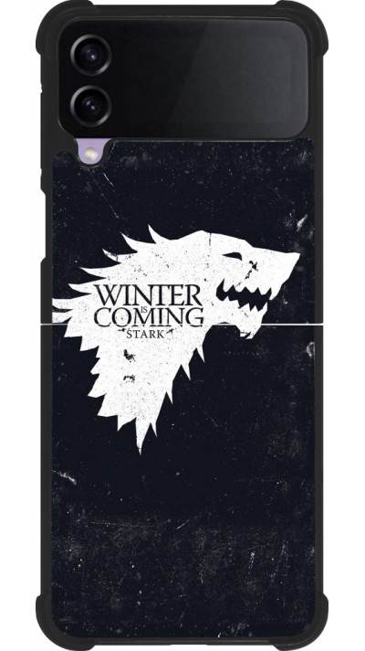 Samsung Galaxy Z Flip3 5G Case Hülle - Silikon schwarz Winter is coming Stark