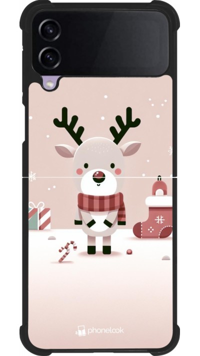 Samsung Galaxy Z Flip3 5G Case Hülle - Silikon schwarz Weihnachten 2023 Choupinette Rentier