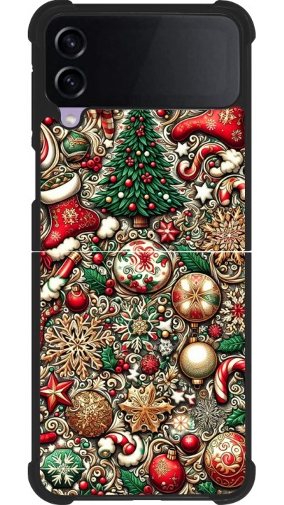 Samsung Galaxy Z Flip3 5G Case Hülle - Silikon schwarz Weihnachten 2023 Mikromuster