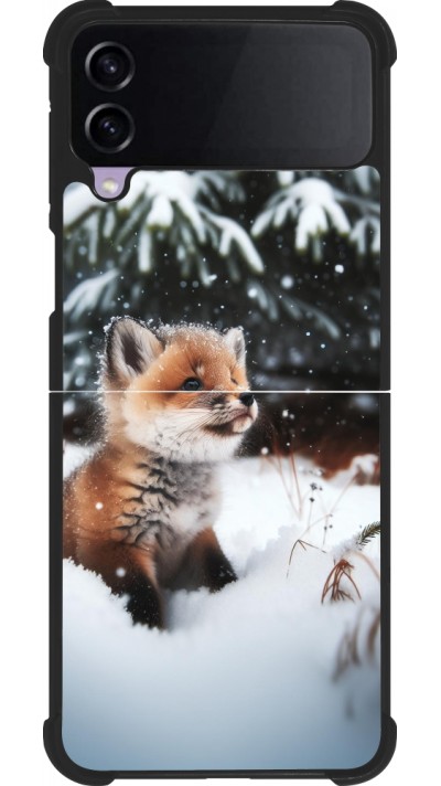 Samsung Galaxy Z Flip3 5G Case Hülle - Silikon schwarz Weihnachten 2023 Fuechslein Tanne