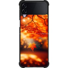 Samsung Galaxy Z Flip4 Case Hülle - Silikon schwarz Herbst Magisch Orange