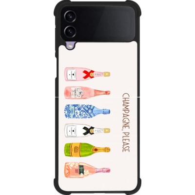 Samsung Galaxy Z Flip4 Case Hülle - Silikon schwarz Champagne Please