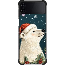 Samsung Galaxy Z Flip4 Case Hülle - Silikon schwarz Christmas 25 Bear