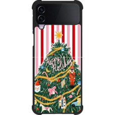 Samsung Galaxy Z Flip4 Case Hülle - Silikon schwarz Christmas 25 Happy Holiday
