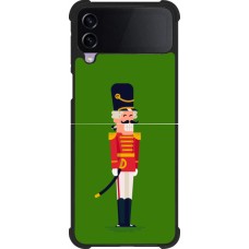 Samsung Galaxy Z Flip4 Case Hülle - Silikon schwarz Christmas 25 Nutcracker Green