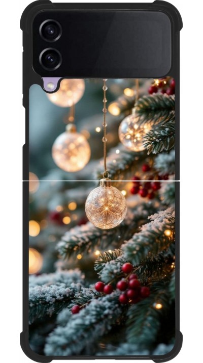 Samsung Galaxy Z Flip4 Case Hülle - Silikon schwarz Christmas 25 Xmas Decorated Tree