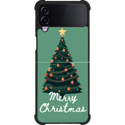 Samsung Galaxy Z Flip4 Case Hülle - Silikon schwarz Christmas 25 Xmas Tree
