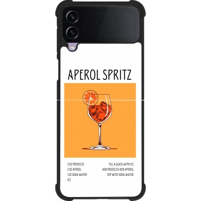Samsung Galaxy Z Flip4 Case Hülle - Silikon schwarz Cocktail Rezept Aperol Spritz