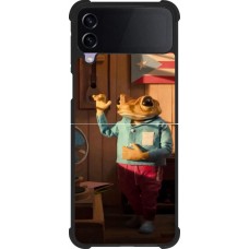 Samsung Galaxy Z Flip4 Case Hülle - Silikon schwarz Dancing frog DTMF