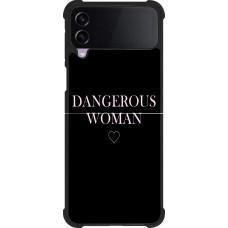 Samsung Galaxy Z Flip4 Case Hülle - Silikon schwarz Dangerous woman