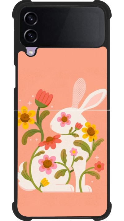 Samsung Galaxy Z Flip4 Case Hülle - Silikon schwarz Easter 2026 Rabbit collage