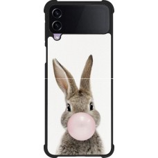 Samsung Galaxy Z Flip4 Case Hülle - Silikon schwarz Easter 2023 bubble gum bunny