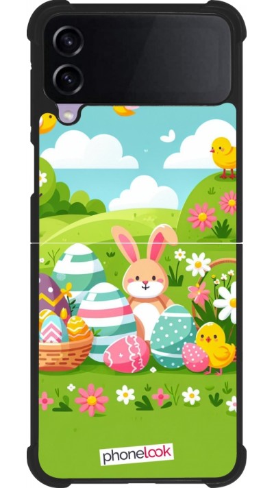 Samsung Galaxy Z Flip4 Case Hülle - Silikon schwarz Ostern 2025 Gruen