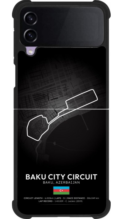 Samsung Galaxy Z Flip4 Case Hülle - Silikon schwarz F1 Track 2025 Azerbaijan
