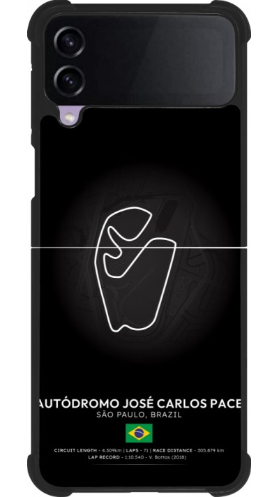 Samsung Galaxy Z Flip4 Case Hülle - Silikon schwarz F1 Track 2025 Brazil