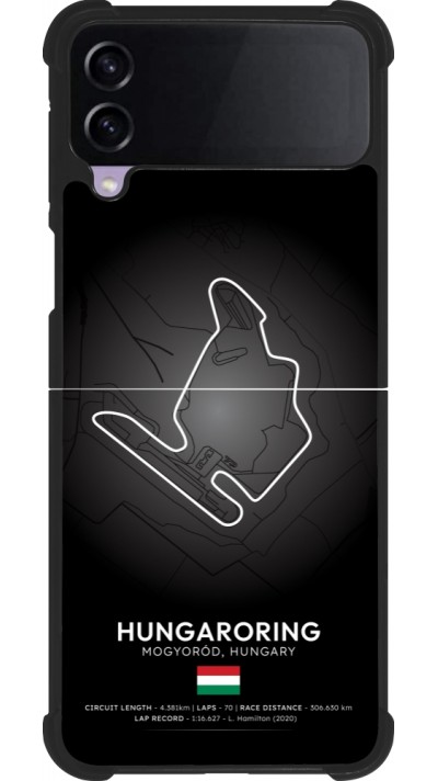 Samsung Galaxy Z Flip4 Case Hülle - Silikon schwarz F1 Track 2025 Hungary