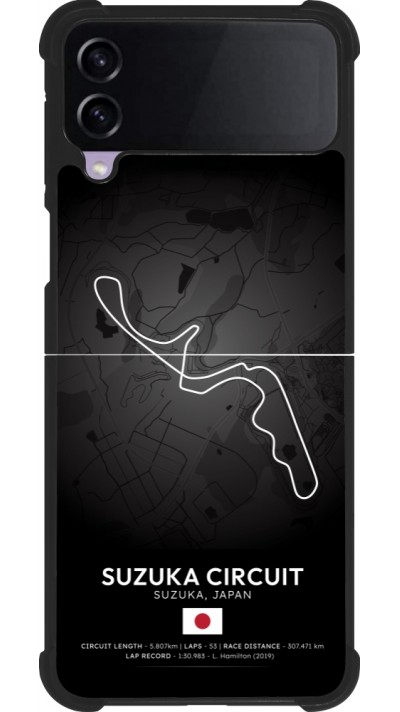 Samsung Galaxy Z Flip4 Case Hülle - Silikon schwarz F1 Track 2025 Japan