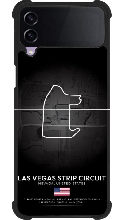 Samsung Galaxy Z Flip4 Case Hülle - Silikon schwarz F1 Track 2025 Las Vegas