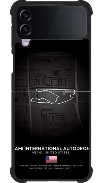 Samsung Galaxy Z Flip4 Case Hülle - Silikon schwarz F1 Track 2025 Miami