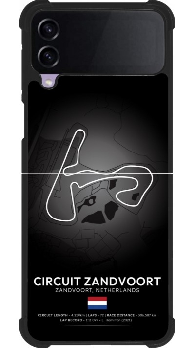 Samsung Galaxy Z Flip4 Case Hülle - Silikon schwarz F1 Track 2025 Netherlands