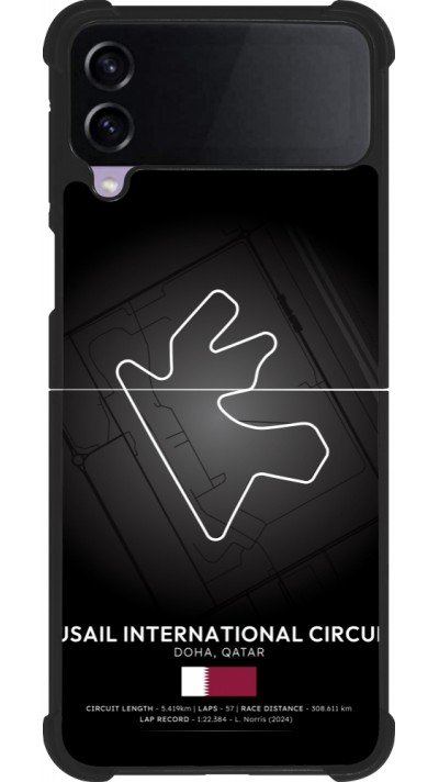 Samsung Galaxy Z Flip4 Case Hülle - Silikon schwarz F1 Track 2025 Qatar