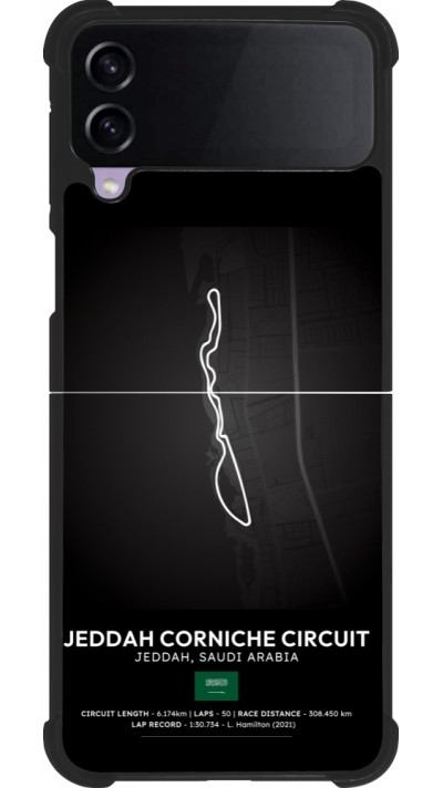 Samsung Galaxy Z Flip4 Case Hülle - Silikon schwarz F1 Track 2025 Saudi Arabia