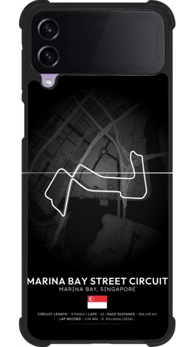 Samsung Galaxy Z Flip4 Case Hülle - Silikon schwarz F1 Track 2025 Singapore