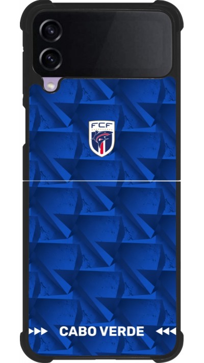 Samsung Galaxy Z Flip4 Case Hülle - Silikon schwarz Kap Verde 2026 personalisierbares Fussballtrikot