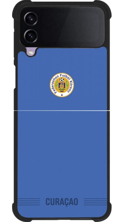 Samsung Galaxy Z Flip4 Case Hülle - Silikon schwarz Curaçao 2026 personalisierbares Fussballtrikot