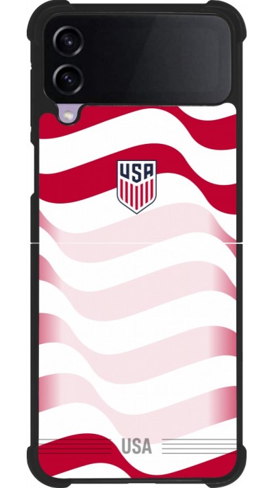 Samsung Galaxy Z Flip4 Case Hülle - Silikon schwarz Vereinigten Staaten 2026 personalisierbares Fussballtrikot