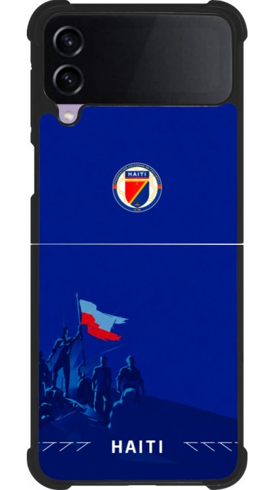 Samsung Galaxy Z Flip4 Case Hülle - Silikon schwarz Haiti 2026 personalisierbares Fussballtrikot