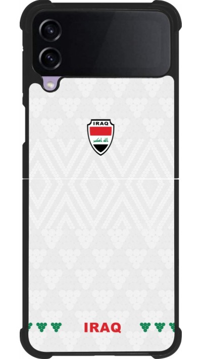 Samsung Galaxy Z Flip4 Case Hülle - Silikon schwarz Irak 2026 personalisierbares Fussballtrikot
