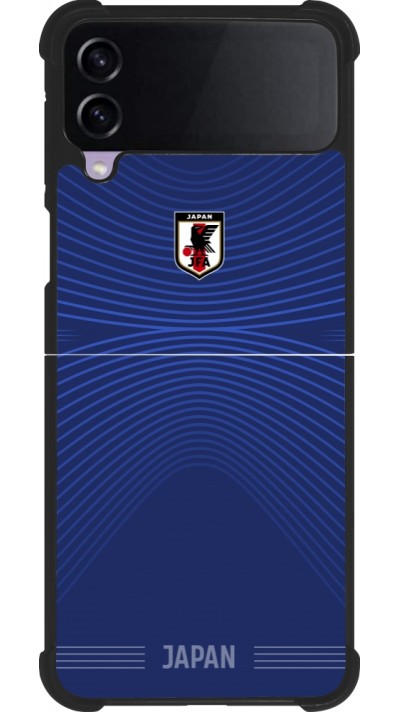 Samsung Galaxy Z Flip4 Case Hülle - Silikon schwarz Japan 2022 personalisierbares Fussballtrikot